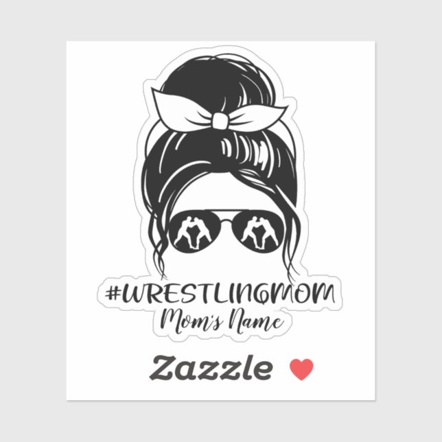 Personalised Wrestling Mum Sticker (Sheet)