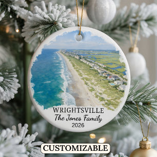 Personalised Wrightsville Ornament, North Carolina Ceramic Tree Decoration