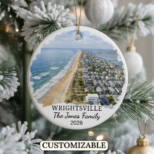 Personalised Wrightsville Ornament, North Carolina Ceramic Tree Decoration