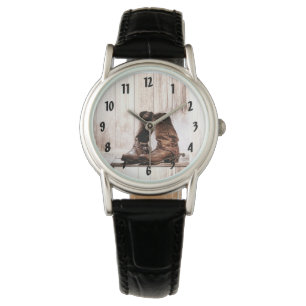 Personalised Wrist Watch Boots Country Rustic West
