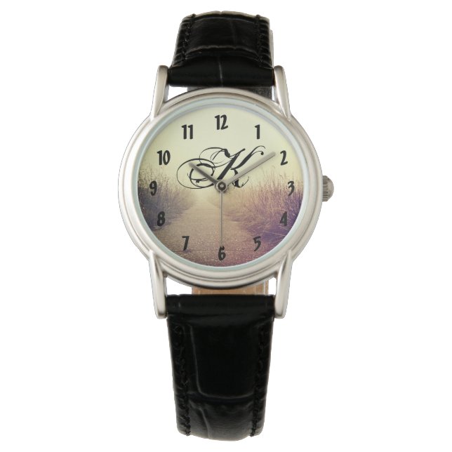 Personalised Wrist Watch Sunrise Pathway Walkway P (Front)