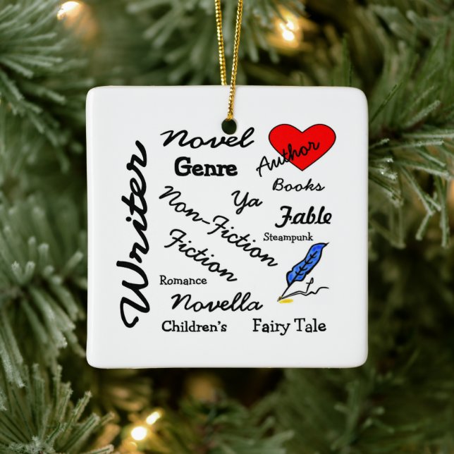 Personalised Writer Author Novelist Ornament  (Tree)