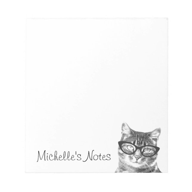 Personalised writing notepads for cat lover (Front)