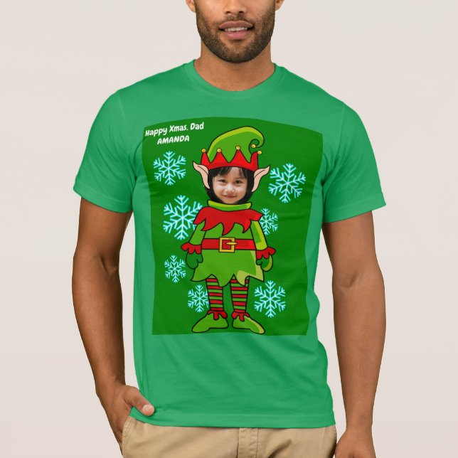 Personalised Xmas. head cutout T-Shirt (Front)