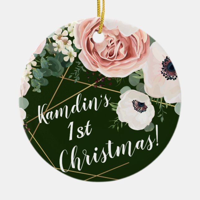 Personalised XMAS Ornament Geometric Garden Hunter (Front)
