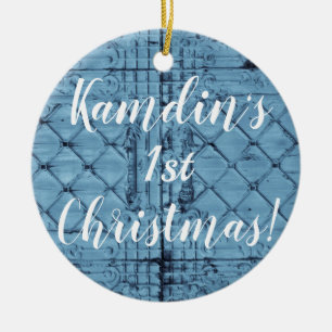 Personalised XMAS Ornament Rustic Tin Panel Ceilin