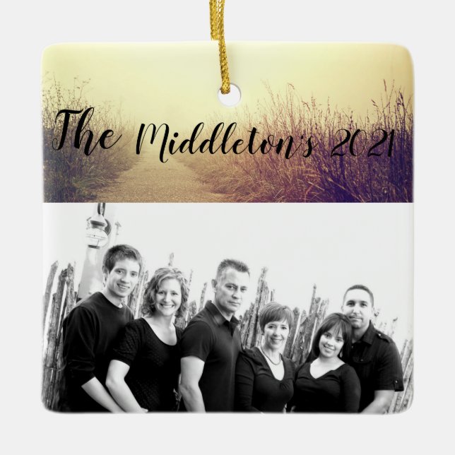 Personalised XMAS Ornament Sunrise Pathway Walkway (Front)