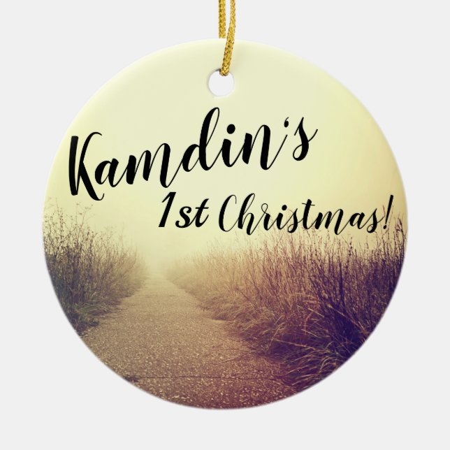 Personalised XMAS Ornament Sunrise Pathway Walkway (Front)