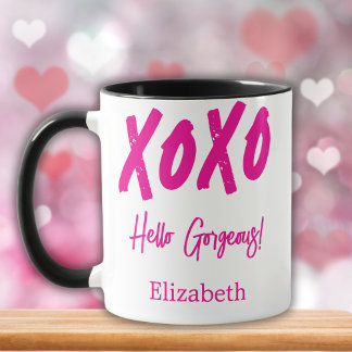 Personalised XOXO Hello Gorgeous Valentine's Day Mug