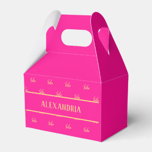 Personalised XOXO Hot Pink Valentine’s Day Favour Box