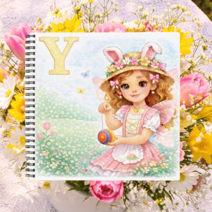 Personalised Y Yo-Yo Gift for Girls Notebook