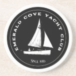 Personalised yacht club. Custom sail sailing boat Coaster<br><div class="desc">Personalised yacht club logo.  Sailing. Yachting.  Boating.</div>
