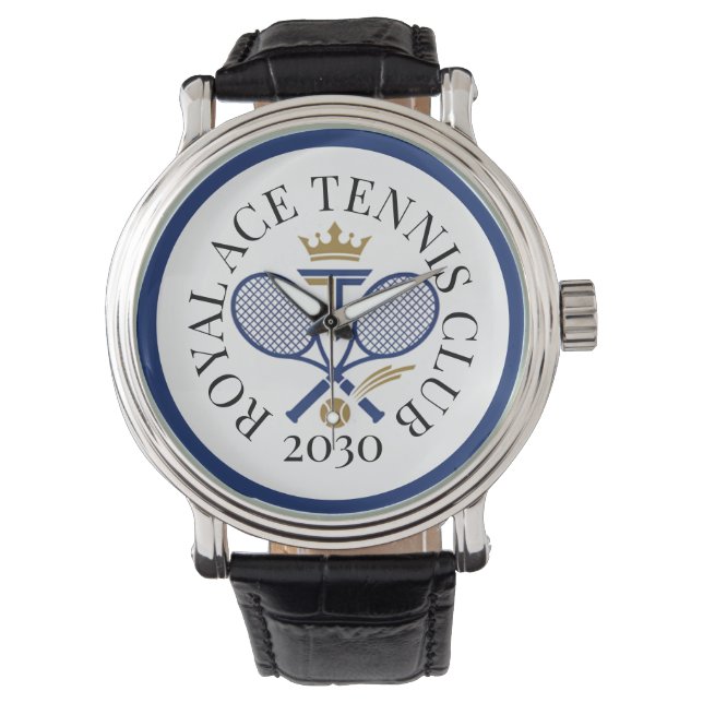Personalised Year Gold Tennis Club  Watch (Front)
