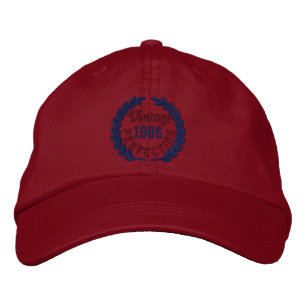 Personalised YEAR Perfection Laurels Embroidery Embroidered Hat