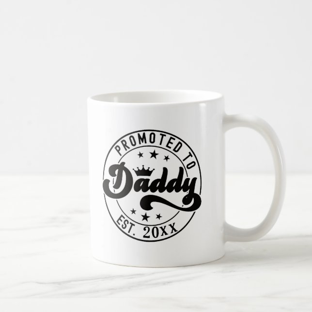 Personalised Year Promoted to DADDY Coffee Mug (Right)