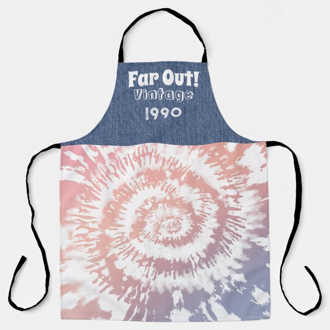 Personalised Year Retro 70's All-Over Print Apron (Front)