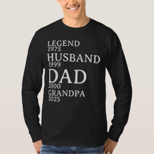 Personalised Years Legend Husband Dad Grandpa T-Shirt