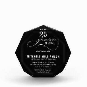 Personalised Years of Service Retirement Keepsake Acrylic Award