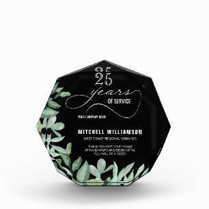 Personalised Years of Service Retirement Keepsake Acrylic Award