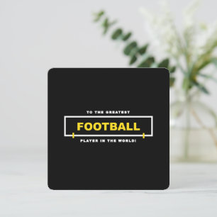 Personalised Yellow (2) Football Player Birthday Card