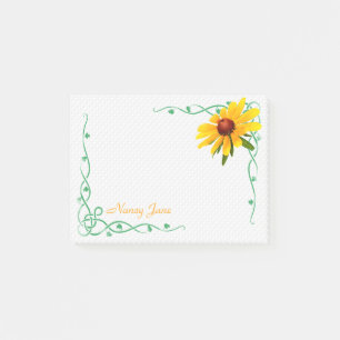 Personalised - Yellow Black-Eyed Susan Photo Post-it Notes