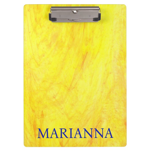 Personalised Yellow Clipboard (Front)