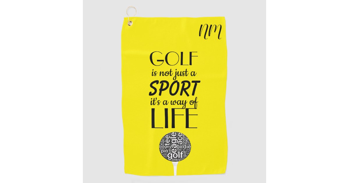 Personalised Yellow Custom Golf Towels Zazzle.co.nz