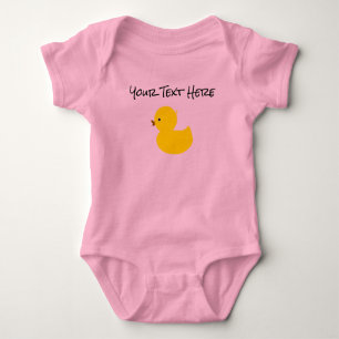 Personalised Yellow Ducky Baby Bodysuit