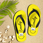 Personalised Yellow Kid's Jandals<br><div class="desc">Funny,  custom flip flops</div>