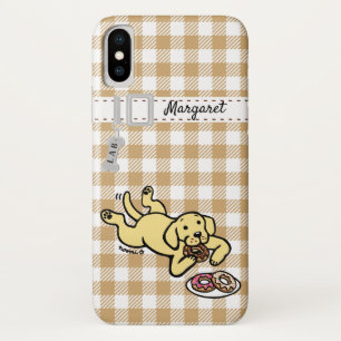 Personalised Yellow Labrador and Doughnuts Case-Mate iPhone Case