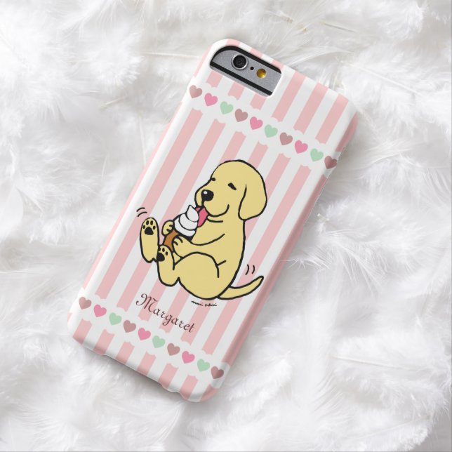 Personalised Yellow Labrador Ice Cream Dream Case-Mate iPhone Case (In Situ)