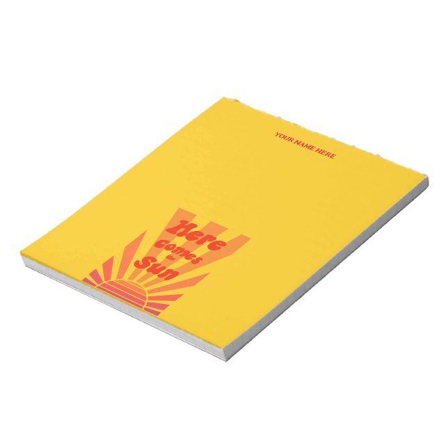 Personalised Yellow Motivational Notepad (Rotated)