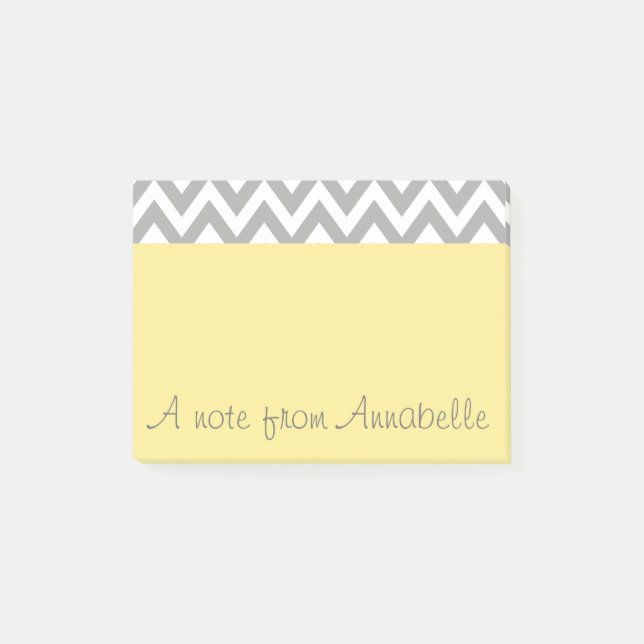 Personalised Yellow Office Post It Notes Gift (Front)