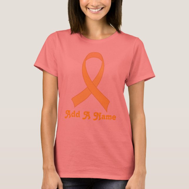 Personalised Yellow Ribbon Tee shirt Gift (Front)