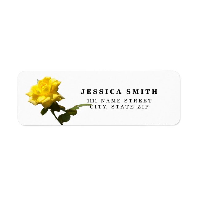 Personalised Yellow rose (Front)