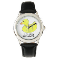 Personalised Yellow Rubber Ducky Duck Duckie Watch