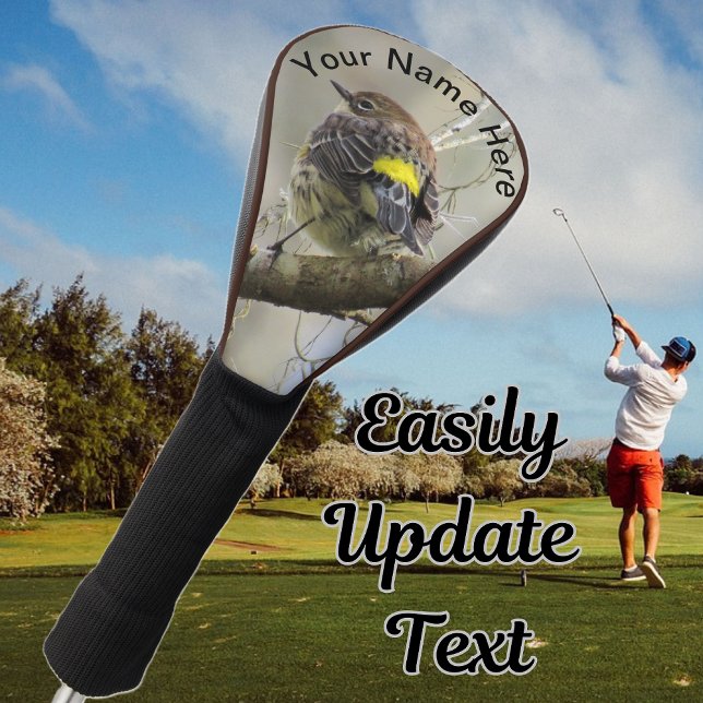 Personalised Yellow-Rumped Warbler  Golf Head Cover (Creator Uploaded)