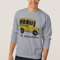 Personalised Yellow School Bus Driver Sweatshirt
