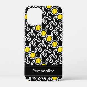 Personalised yellow softball design iPhone 4 case