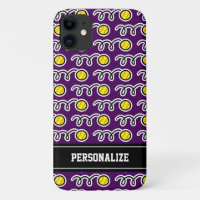 Personalised yellow softball sports pattern girl's