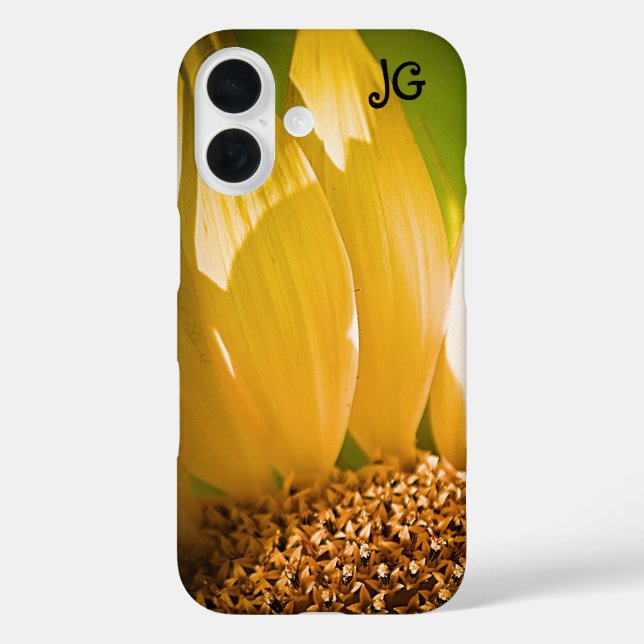 Personalised Yellow Sunflower Apple iPhone Case (Back)