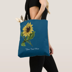 Personalised Yellow Sunflower Tote Bag