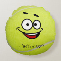 Personalised Yellow Tennis Ball funny face