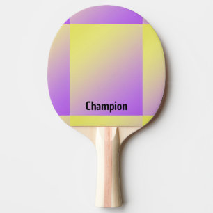 Personalised Yellow to Purple Gradient Ping Pong Paddle