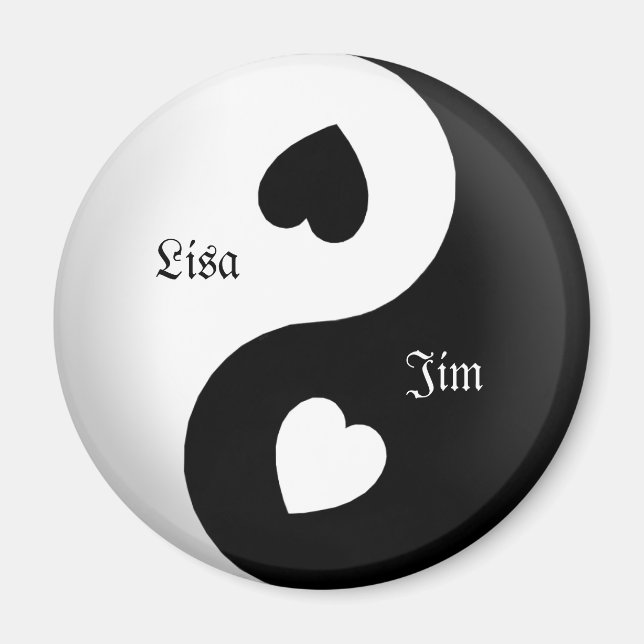 Personalised Yin Yang Love Magnet (Front)