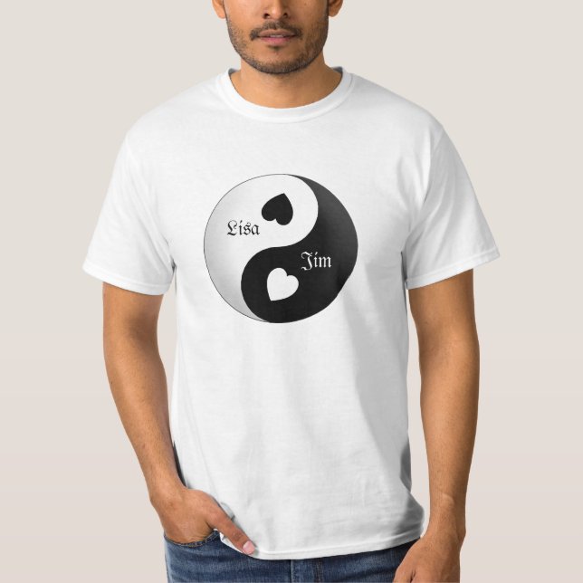 Personalised Yin Yang Love Shirt (Front)