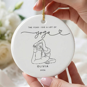Personalised Yoga Lover Christmas Ornament