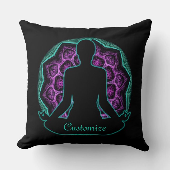 Personalised Yoga Mandala Cushion (Front)