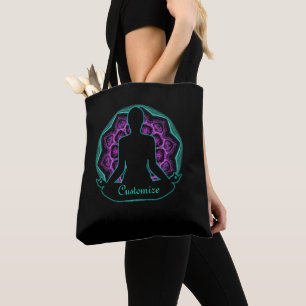 Personalised Yoga Mandala Tote Bag