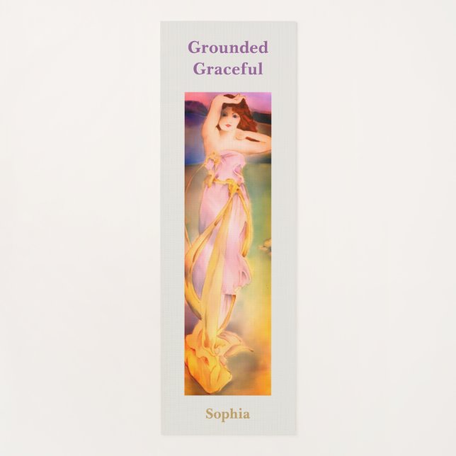 Personalised Yoga Mat | Grounded Graceful Goddess  (Front)